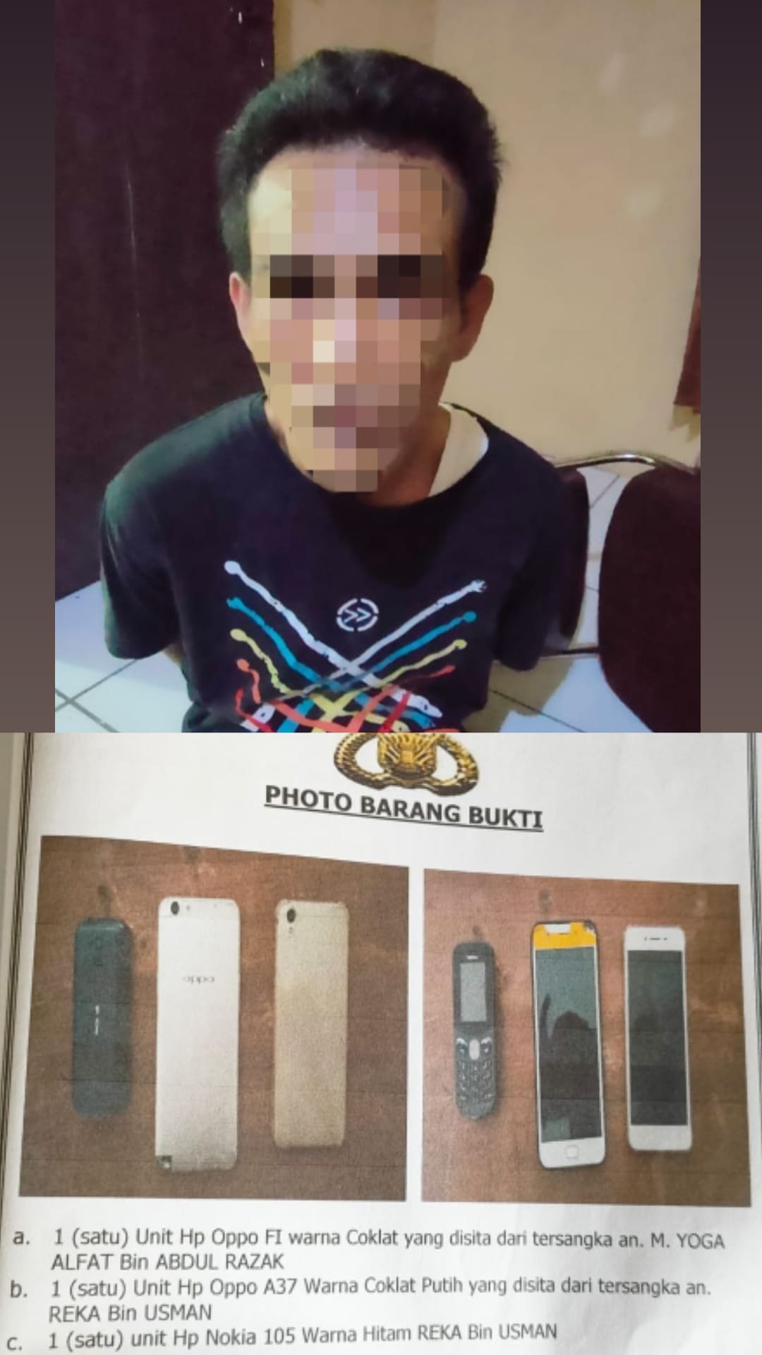 DPO Spesialis Curat, Berhasil Diringkus Tim Polsek Sungkai Utara