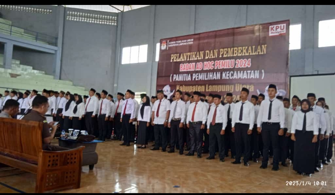 Sebanyak 115 Anggota PPK Dilantik Oleh KPUD Lampura