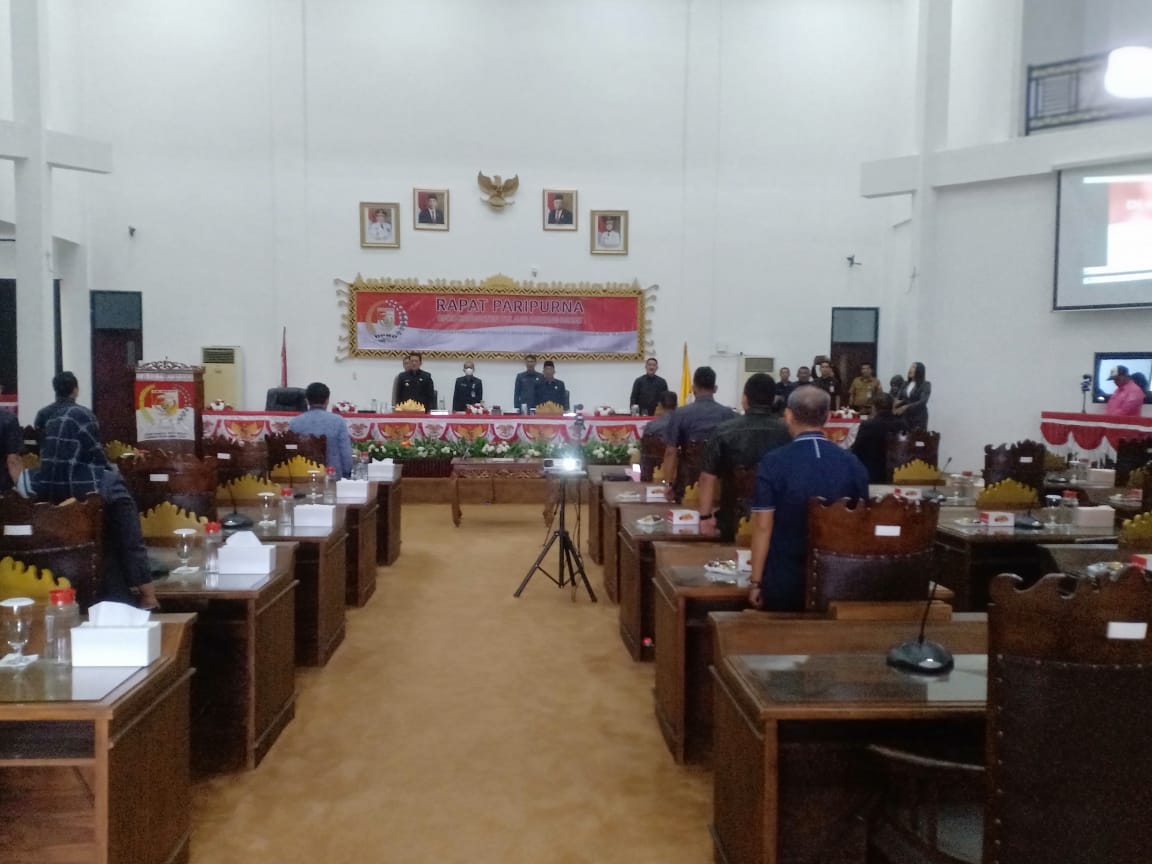 DPRD Menggelar Rapat Paripurna Dalam Rangka Pembicaraan Tingkat II Raperda Pertanggung Jawaban APBD TA 2022.