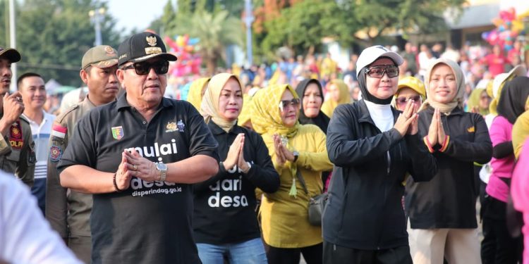 Gubernur Lampung Arinal Gelar Senam Bersama Masyarakat Lampung Utara