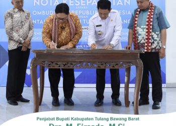 Pemkab Tubaba Tanda Tangani MOU Dengan Ombudsman RI,