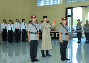 Kapolres Pimpin Sertijab Kasat Narkoba Polres Tulang Bawang Barat.