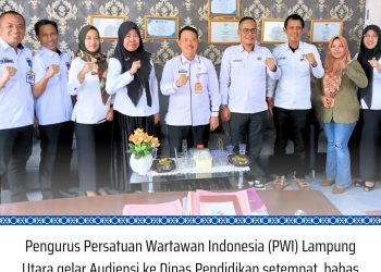 Jalin Kolaborasi, PWI Lampura Audiensi Bersama Diknas Pendidikan