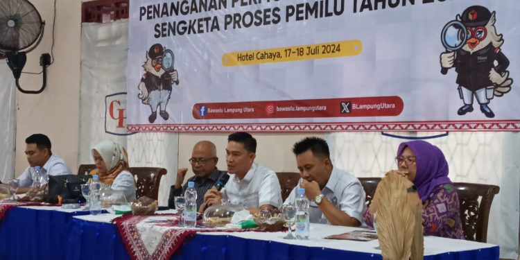Bawaslu Lampura Gelar Rakernis Berikan Pemahaman Penyelesaian Sengketa