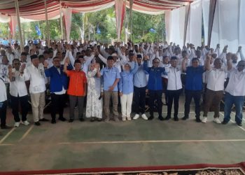 Deklarasi Pasangan Cabup Cawabup Ali Rahman dan Ayu Asalasiah, Diusung 12 Parpol