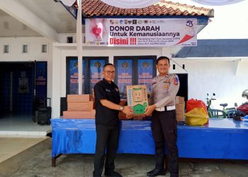 Demi Kemanusiaan Polres dan Penggiat UMKM Giat Donor Darah