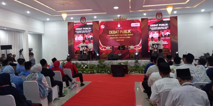KPU Lampura Lakukan Debat Perdana Pilkada 2024