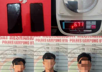 Polres Lampura Berhasil Bekuk 3 Pelaku Pengedar Narkoba