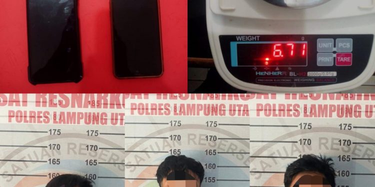 Polres Lampura Berhasil Bekuk 3 Pelaku Pengedar Narkoba