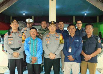 Sendi Kapolres Tulang Bawang Barat Cek Rekapitulasi Hasil Penghitungan Perolehan Suara Di PPK