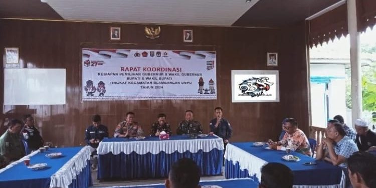 Camat Blambangan Umpu Gelar RAKOR Kesiapan PILKADA Tingkat Kecamatan Tahun 2024