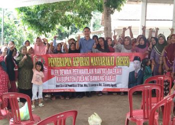 Sopyan Rades menggelar Reses perdana Masa Persidangan ke-1 tahun 2024 yang berlangsung di Tiyuh Mekar Jaya