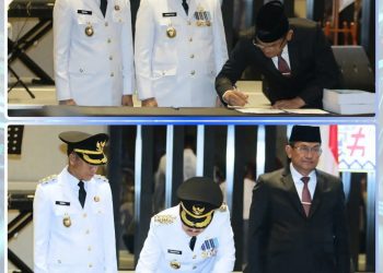 PJ Bupati Aswarodi Lakukan Serah Terima Jabatan Kepada Bupati dan Wakil Bupati Lampura