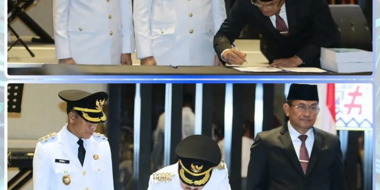 PJ Bupati Aswarodi Lakukan Serah Terima Jabatan Kepada Bupati dan Wakil Bupati Lampura