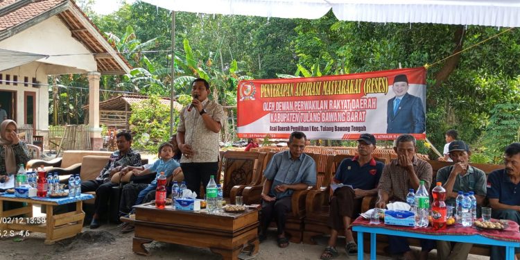 Reses Anggota DPRD Tubaba Jemi Atmaja, mayoritas warga minta perbaikan jalan 