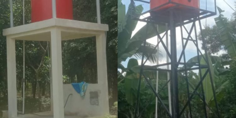 Dua sumur bor berbeda wujud dengan nilai harga pembangunan yang sama, diduga Mark up.