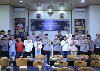 Evicko Ketua PWI Lampura Hadiri Telekonferensi Polri dan Media