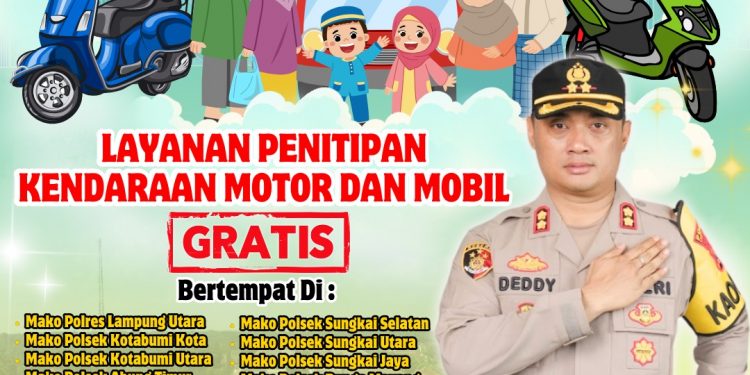 Jelang Hari Raya Idul Fitri, Polres Lampura Buka Jasa Layanan Penitipan Barang Kendaraan Gratis