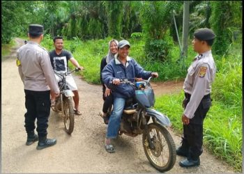 Cegah Kejahatan Polsek Rebang Tangkas Melakukan Patroli Hunting di Gunung Sari