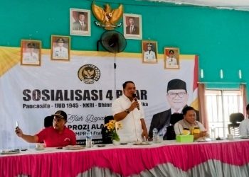 Aprozi Sosialisaskan 4 Pilar Kebangsaan di Desa Gilih Sukanegri