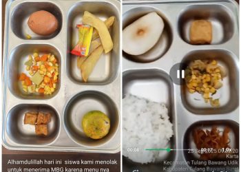 SMA Negeri 1 Tulang Bawang Udik Tolak Program Makan Siang Gratis, Menu Minim Bikin Siswa Kecewa