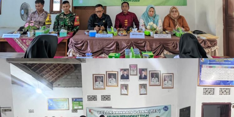 Kepalo Tiyuh Karta Raya Ana Mardiana,S.E Umumkan Hasil Seleksi Aparatur Tiyuh.