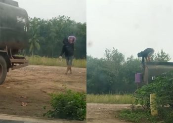 Diduga Enam Bulan “Bocor”, Tetes Tebu Perusahaan Disedot di Jalanan Tubaba: Sopir Berkelit, Warga Geram